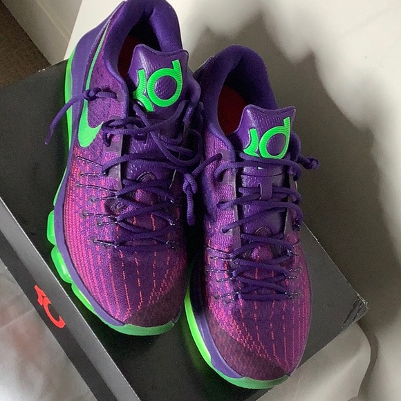 RARE🔥 Sz 10.5 - Nike Zoom KD 8 VIII Basketball Trainers 749375-535 Joker Glow - Picture 2 of 3